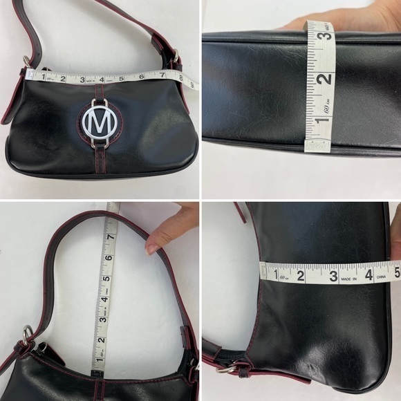 Nine West Black M Initial‎ Monogram Y2K Shoulder Bag - Picture 16 of 16